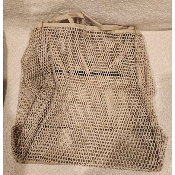 Kalidi Beach Mesh Tote 2 Beige / Pink Hobo Bags Foldable - Picture 1 of 8